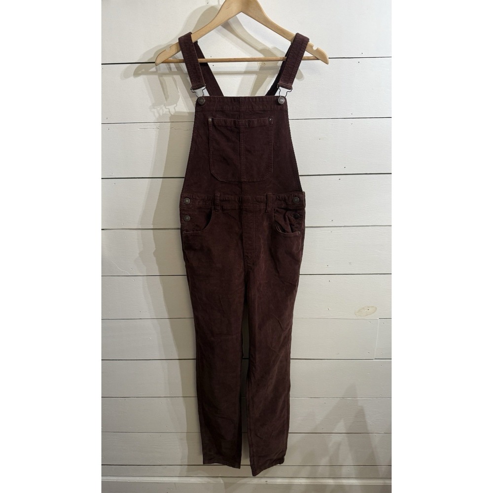 We the Free People Overalls Women's Size 29 Brown Corduroy Jumper Bib Stretch